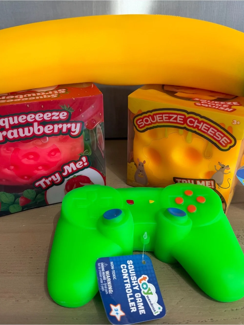 Viral Big Squishy Bundle of 4 (Strawberry squeeze, Squeeze cheese, etc)